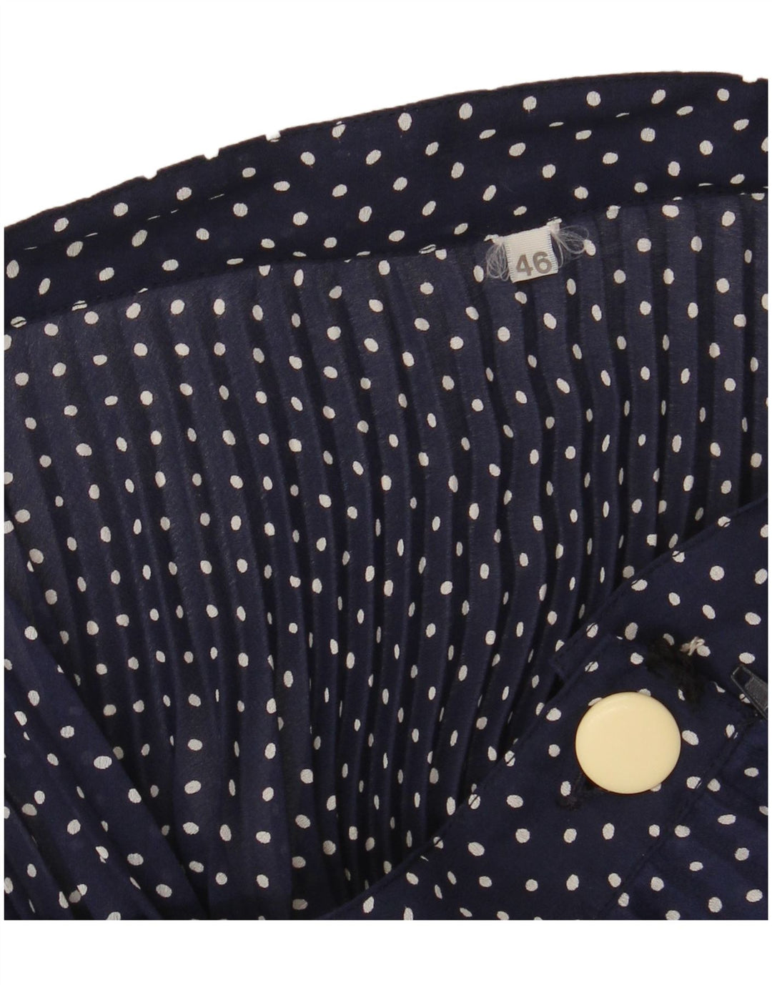 VINTAGE ženska lepršava suknja IT 46 velika W30 tamnoplava točkasta