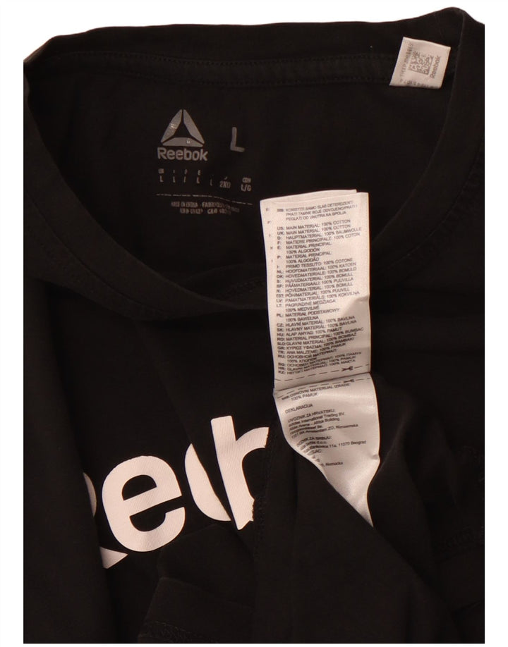 REEBOK Ženska majica s grafičkim motivima UK 14 Veliki crni pamuk