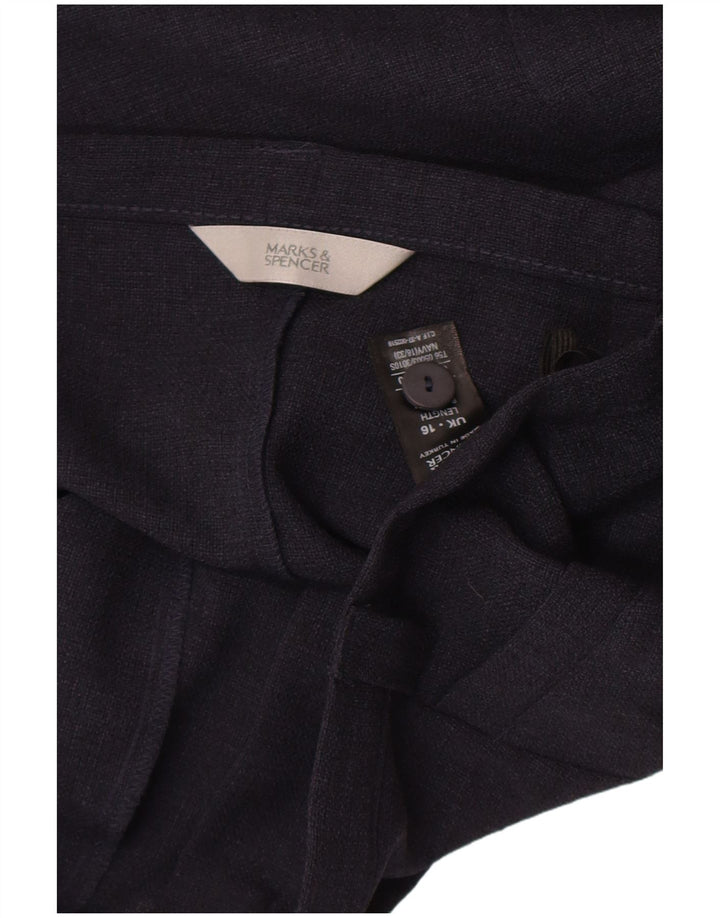 Marks & Spencer ženska midi suknja UK 16 Large W32 tamnoplavi poliester