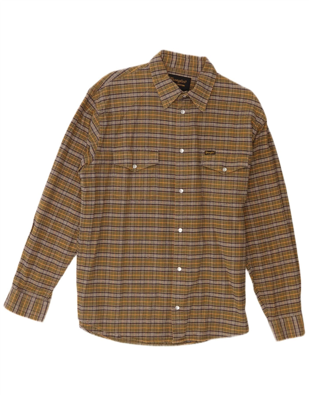 Wrangler muška flanelska košulja, veliki kaki karirani pamuk