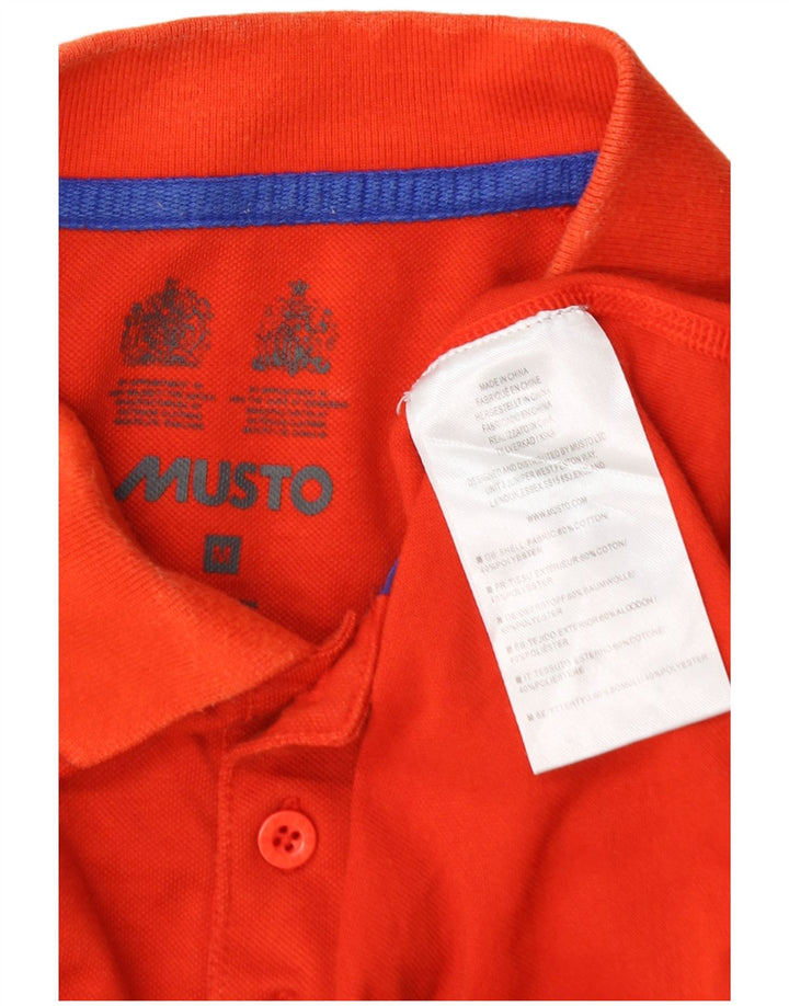 Musto muška polo majica dugih rukava srednje narančasta pamuk