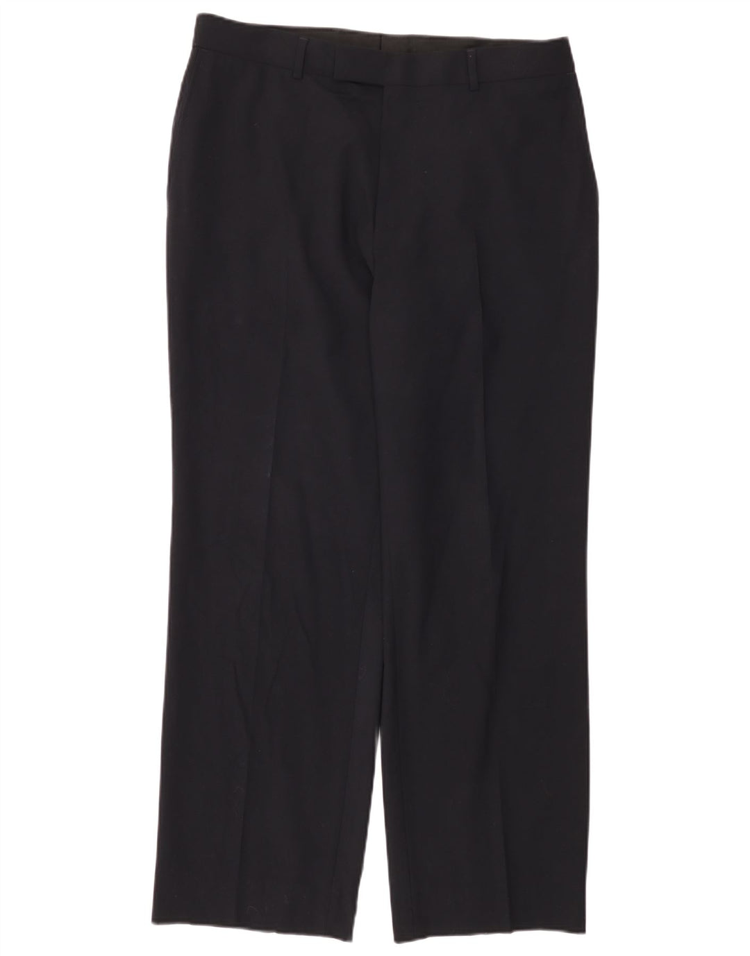 HUGO BOSS Ženske ravne hlače W34 L31 Mornarsko plave djevičanske vune