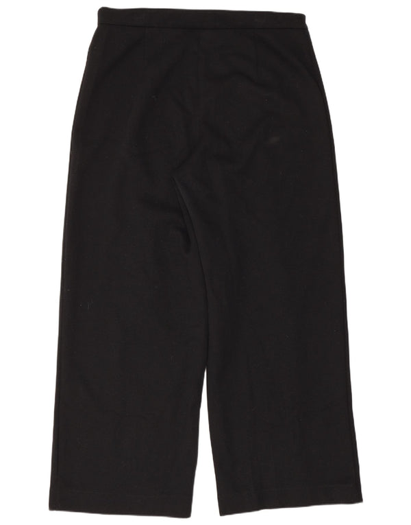 Marks & Spencer ženske široke ležerne hlače UK 14 velike W32 L28 crne