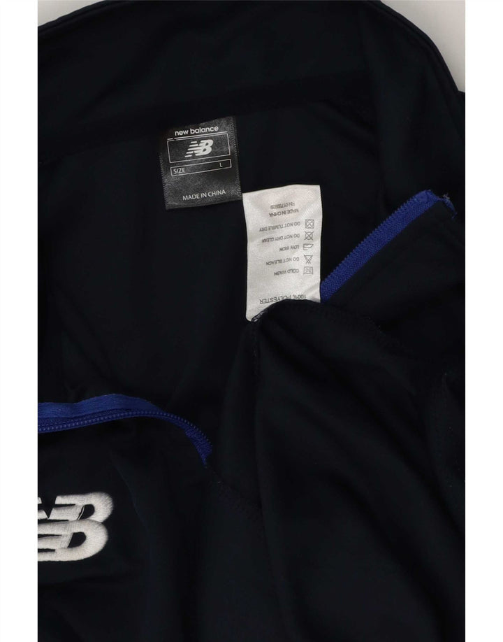 Top velika trenirka New Balance Graphic Pulover tamnoplava