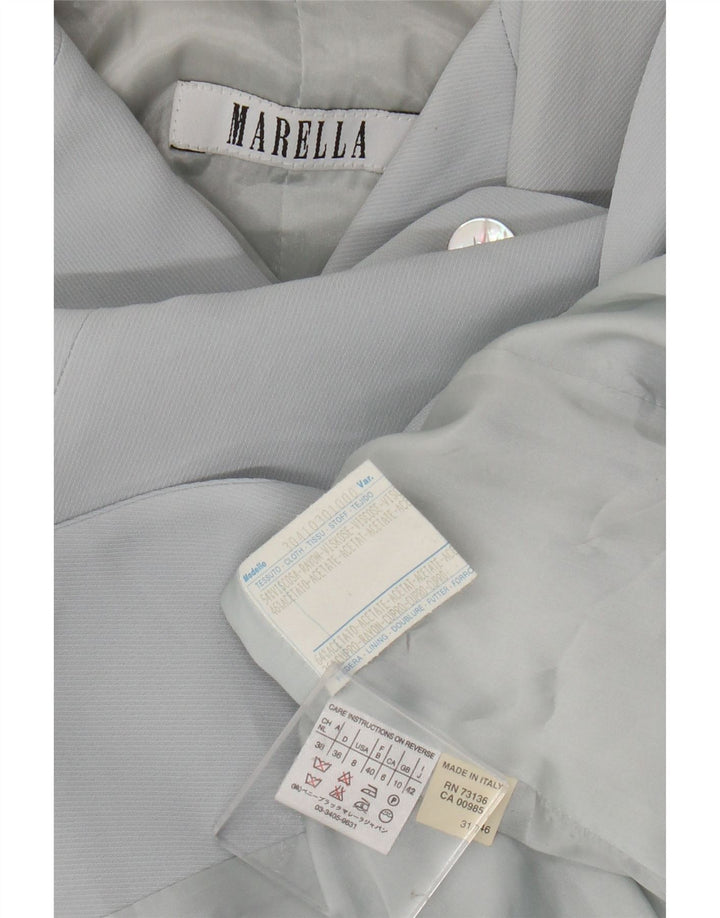 Ženska jakna Marella s 4 gumba, UK 10 Small Blue Rayon