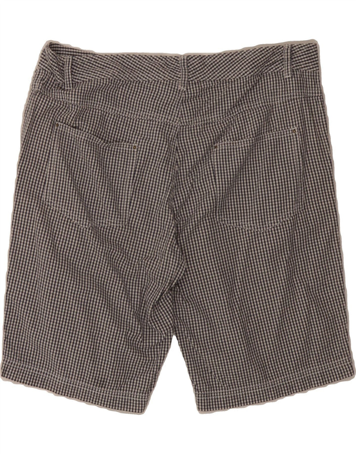 CHAMPION Womens Chino Shorts Large W34  Blue Gingham Cotton Vintage Champion and Second-Hand Champion from Messina Hembry 