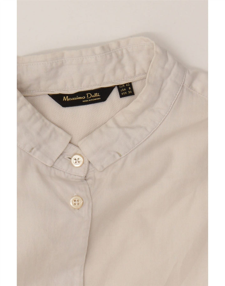 MASSIMO DUTTI Womens Shirt EU 40 Medium White Cotton