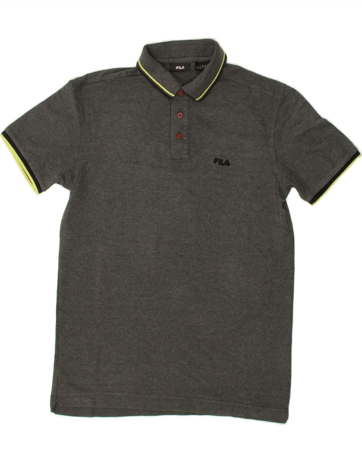 FILA Mens Polo Shirt Medium Grey Cotton Vintage Fila and Second-Hand Fila from Messina Hembry 