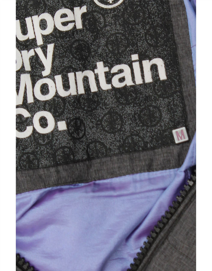 SUPERDRY ženski podstavljeni kaput s kapuljačom UK 14 srednje sivi najlon