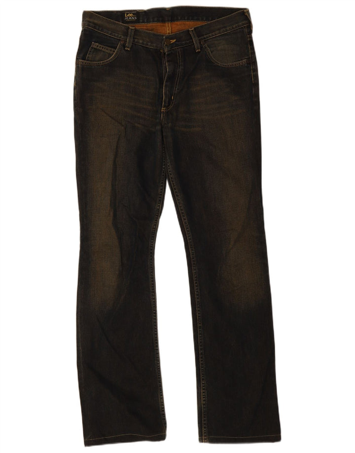 Lee muške traperice REED Bootcut W33 L34 tamnoplavi pamuk