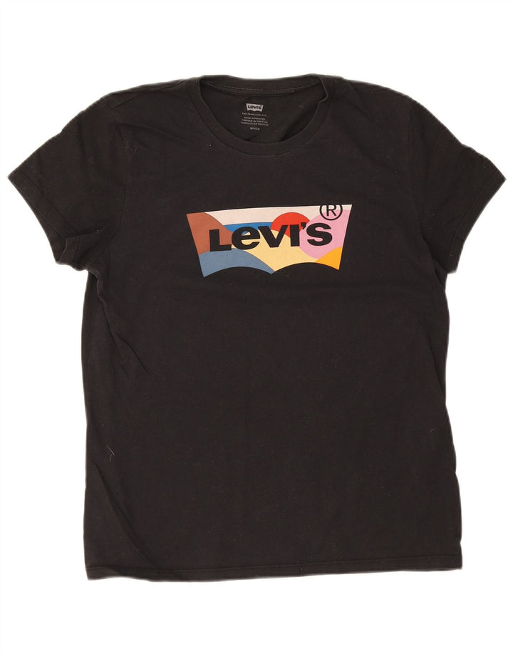 Levi's muška majica s grafičkim motivima, mala crna pamučna majica