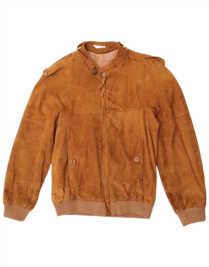 Vintage muška bomber jakna od brušene kože IT 50 velika bež koža