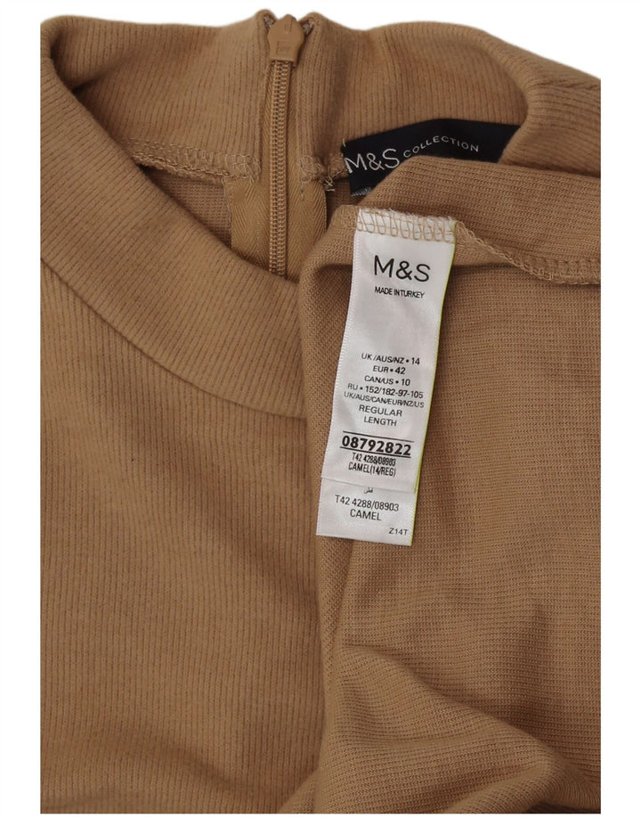 Marks & Spencer Ženska džemper haljina UK 14 srednje bež poliester