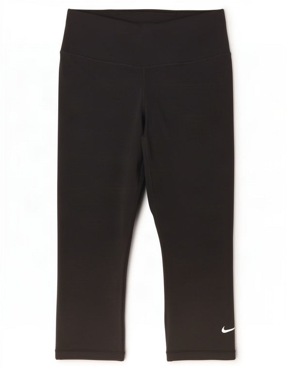 Nike ženske Dri Fit Capri tajice UK 8 male crne poliesterske