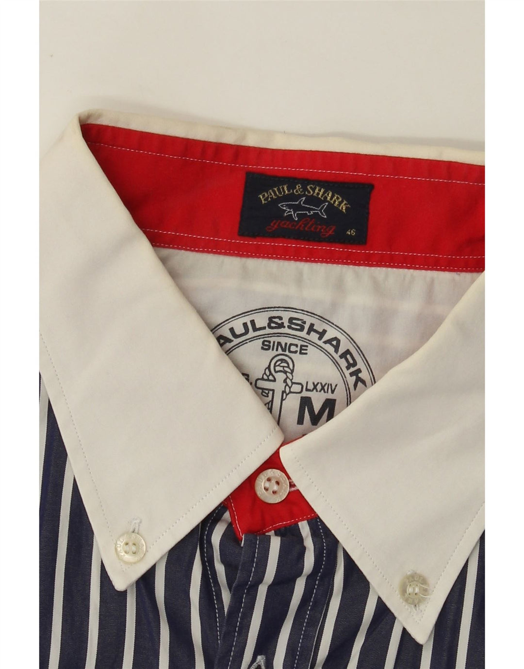 Paul & Shark muška grafička košulja veličina 46 2XL tamnoplava na pruge