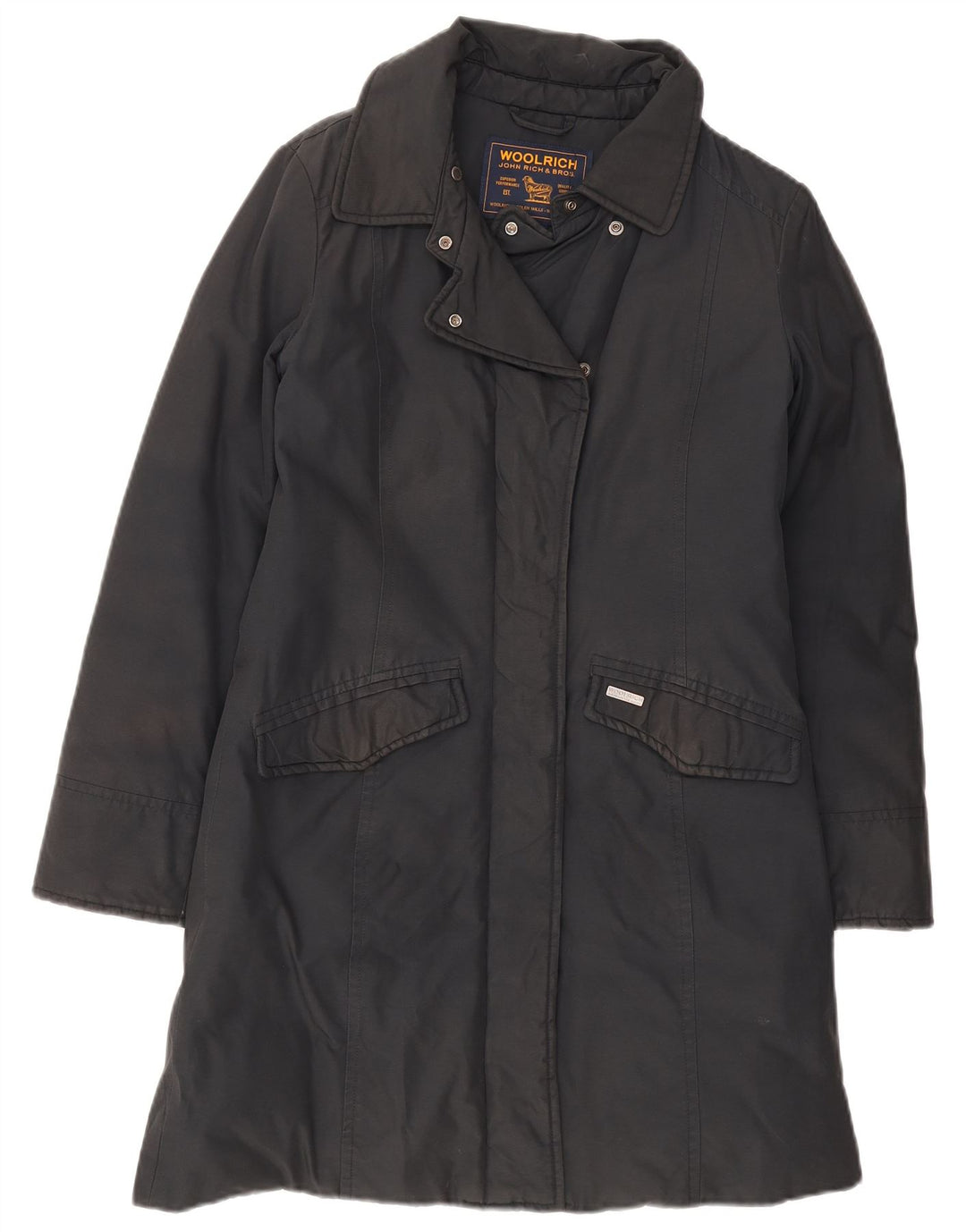 Woolrich ženski podstavljeni kaput UK 10 Mali crni pamuk