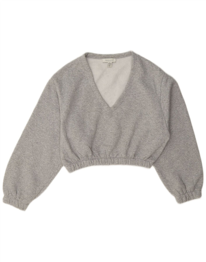 Topshop ženska majica prekomjerne veličine UK 10 Mali sivi poliester