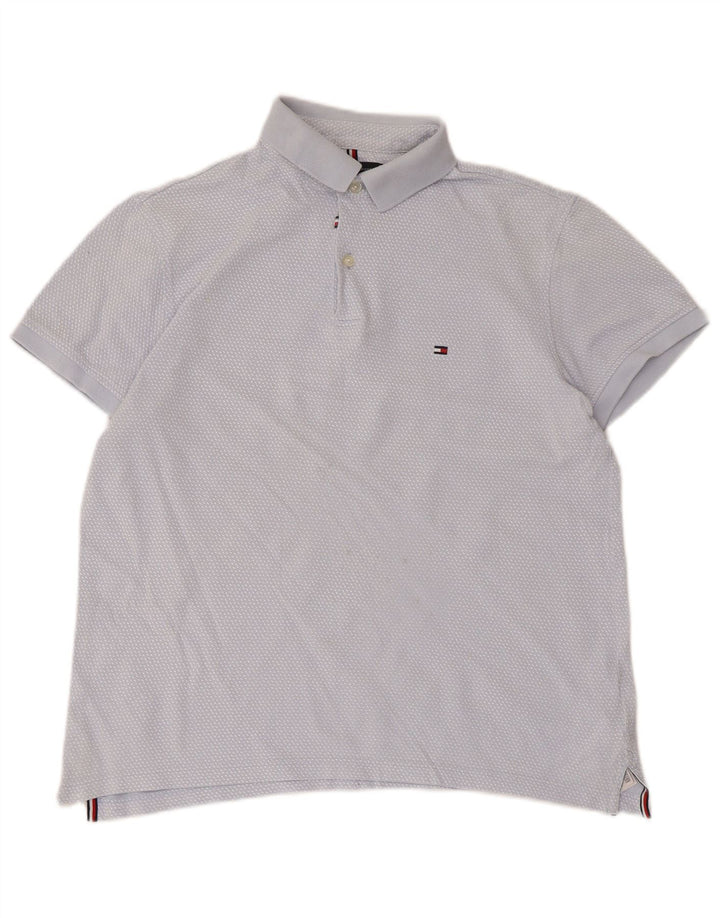 Tommy Hilfiger muška polo majica, pamuk srednje plave točke