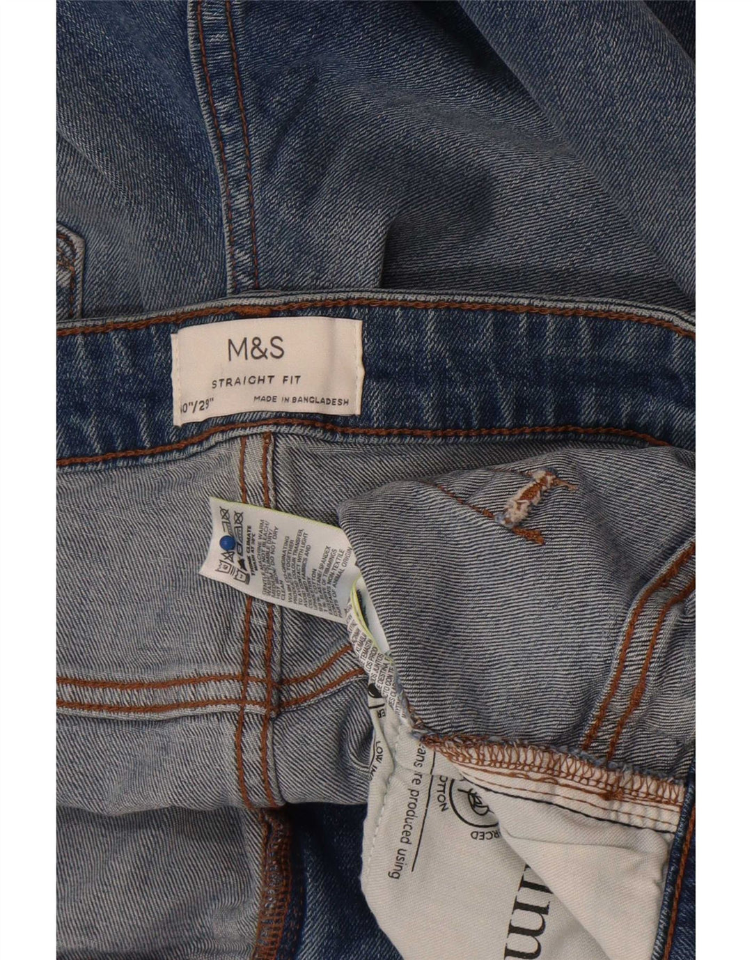 Marks & Spencer muške ravne traperice W40 L29 plavi pamuk