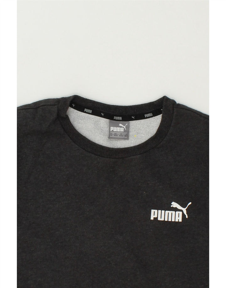 PUMA Mens Sweatshirt Jumper Medium Grey Cotton Vintage Puma and Second-Hand Puma from Messina Hembry 