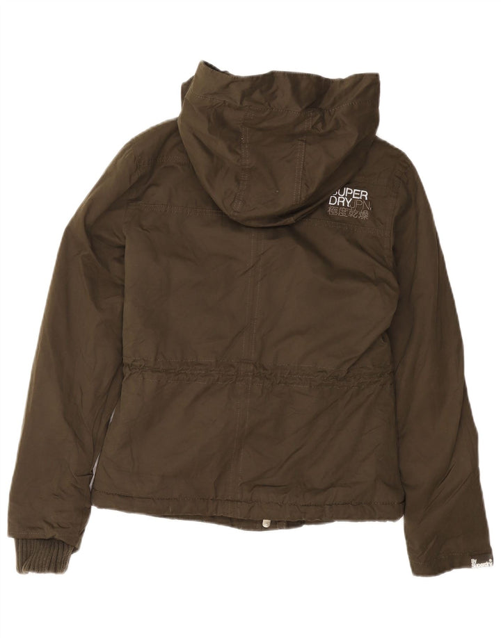 Superdry ženska jakna s kapuljačom Windparka UK 6 XS zeleni poliester