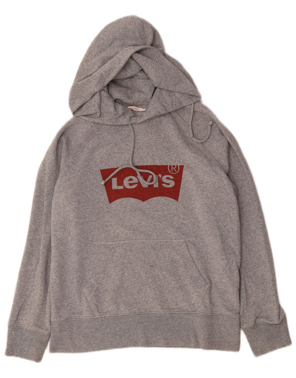 Levi's muška majica s kapuljačom s grafičkim motivima XS, sivi flekasti pamuk