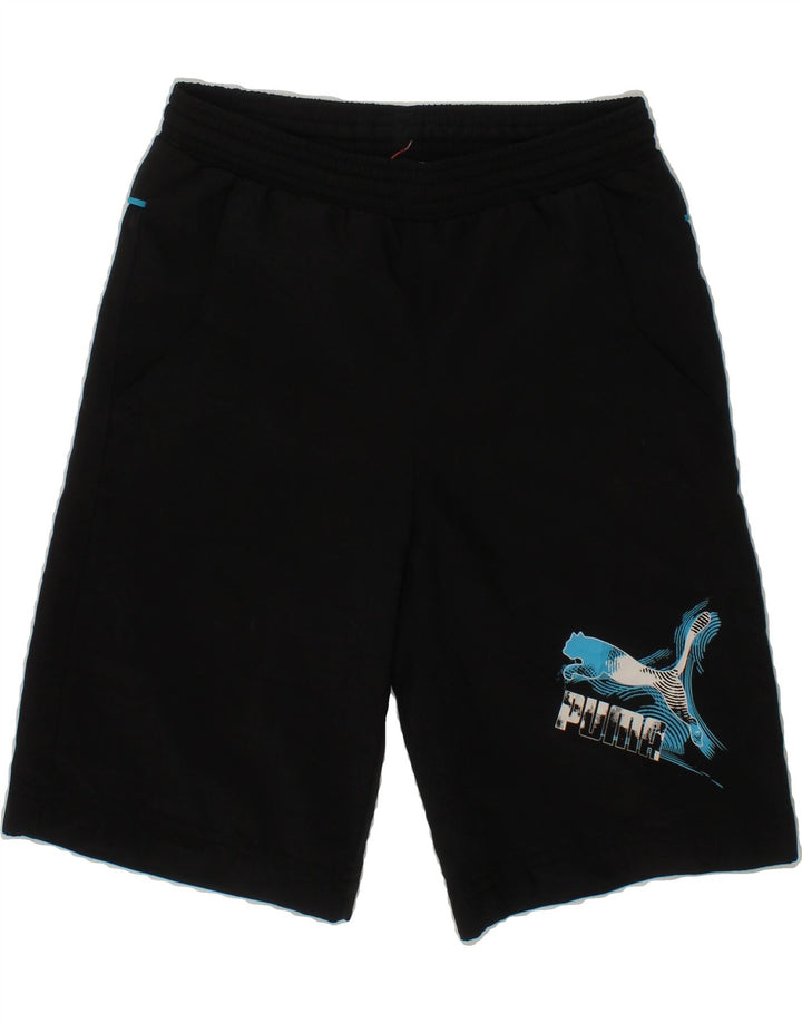 PUMA Boys Graphic Sport Shorts 7-8 Years Black Vintage Puma and Second-Hand Puma from Messina Hembry 
