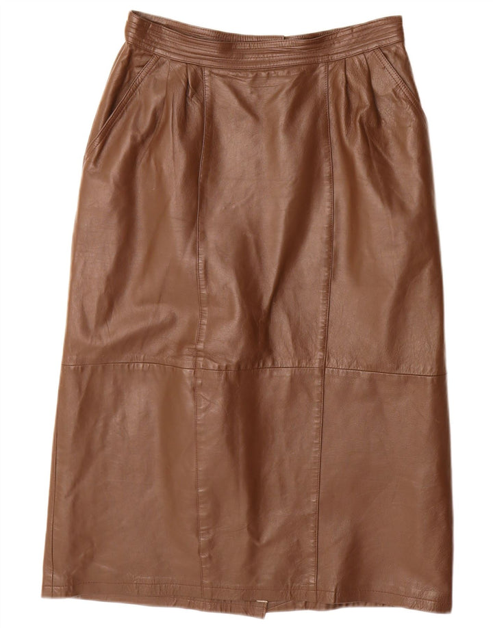 VINTAGE ženska pencil suknja IT 40 Mala W28 smeđa koža