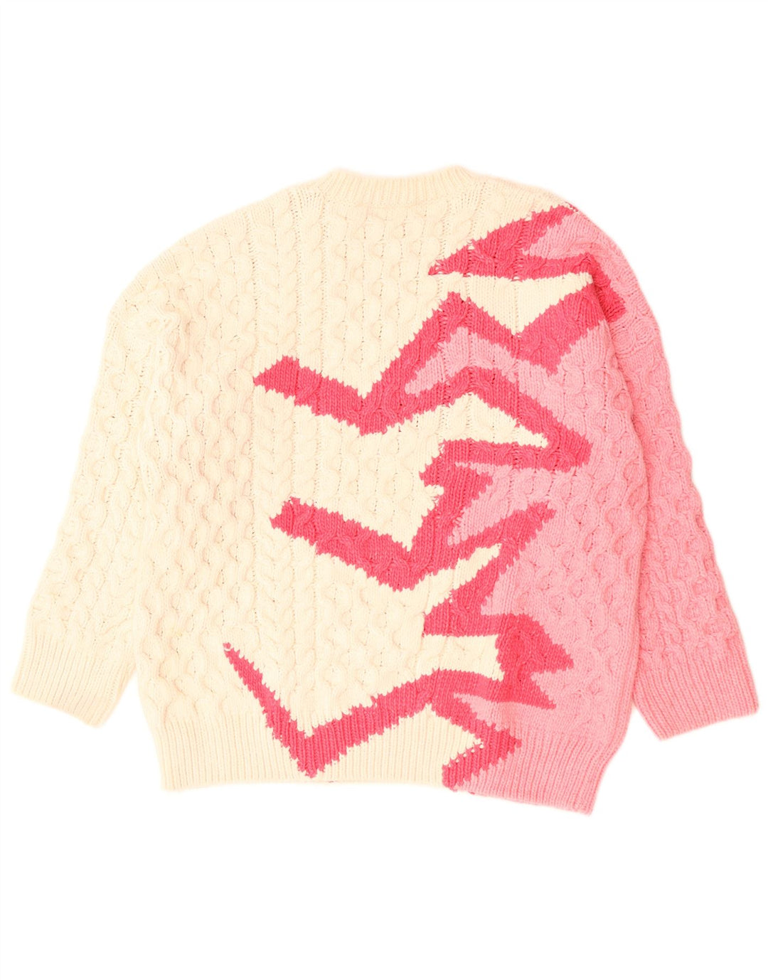 Zara ženski džemper s okruglim izrezom UK 14 srednje bijele boje od poliestera