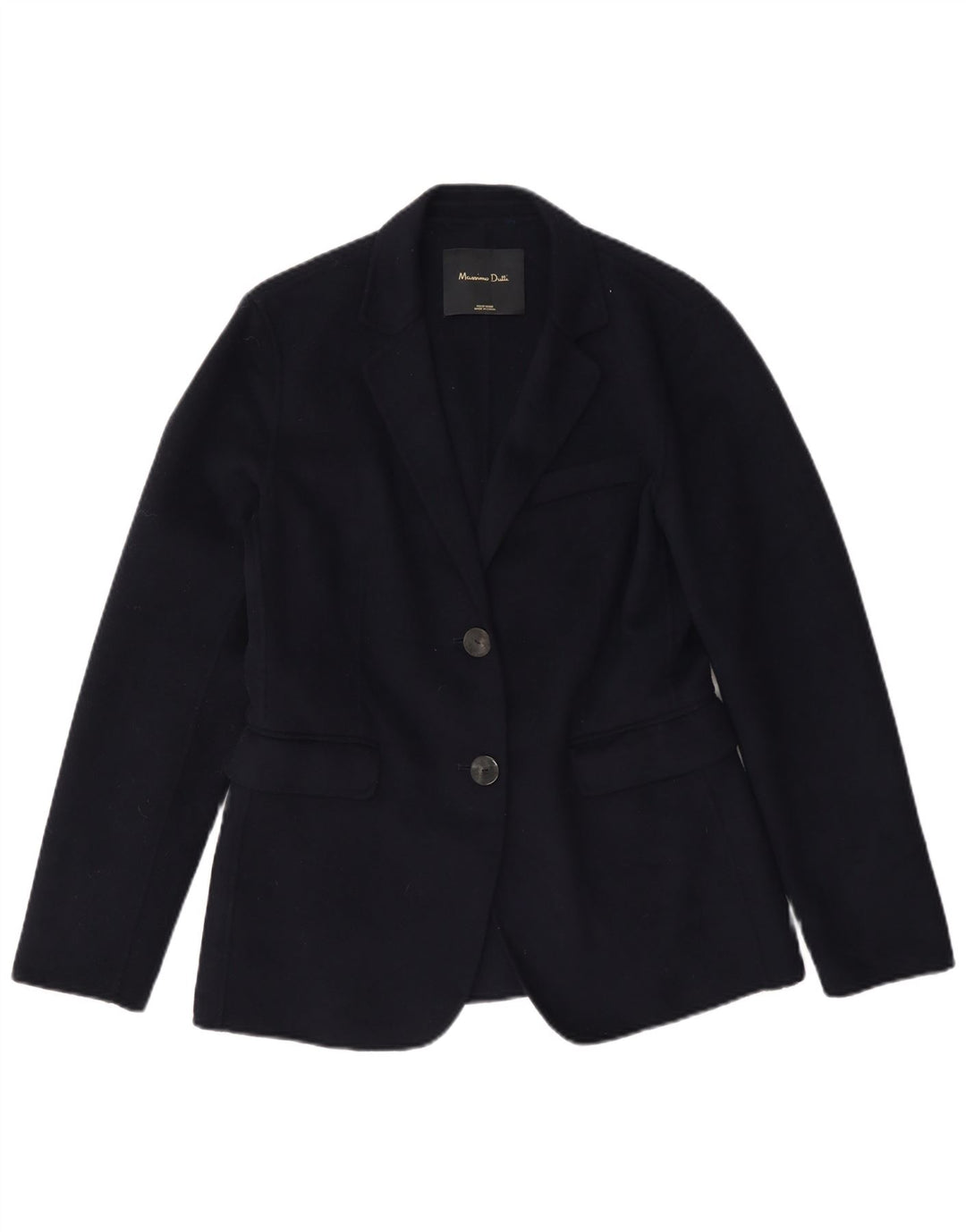 Ženska jakna s 2 gumba Massimo Dutti EU 38 Mala tamnoplava vunena