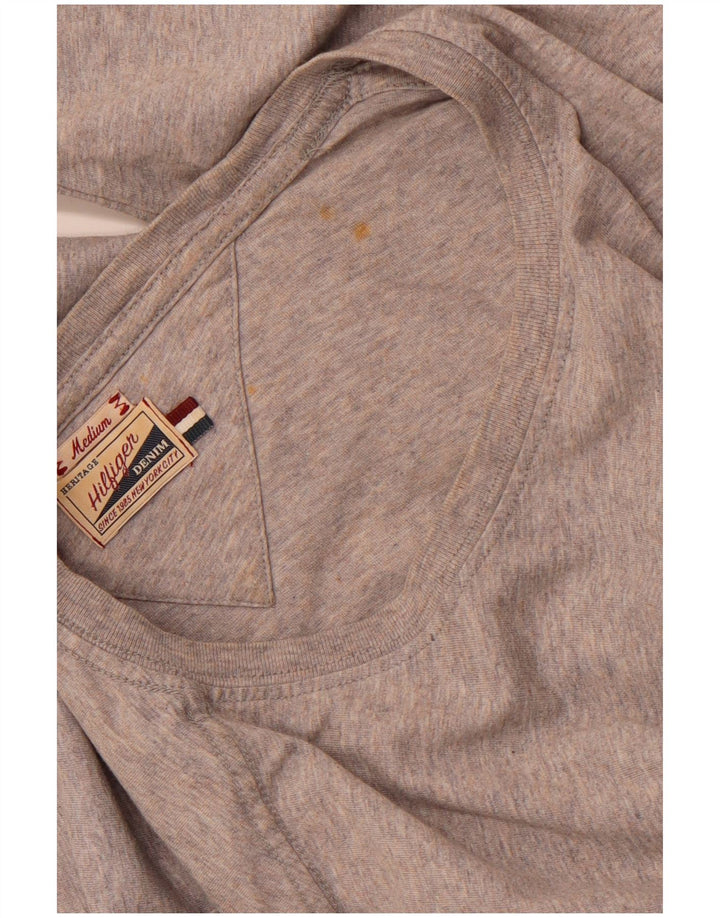 TOMMY HILFIGER Muška majica Heritage Graphic dugih rukava, srednje sivi pamuk