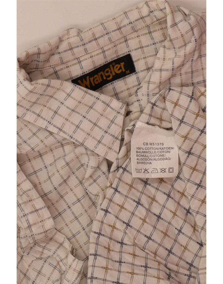 Wrangler muška majica kratkih rukava standardnog kroja Srednje bijeli karirani pamuk