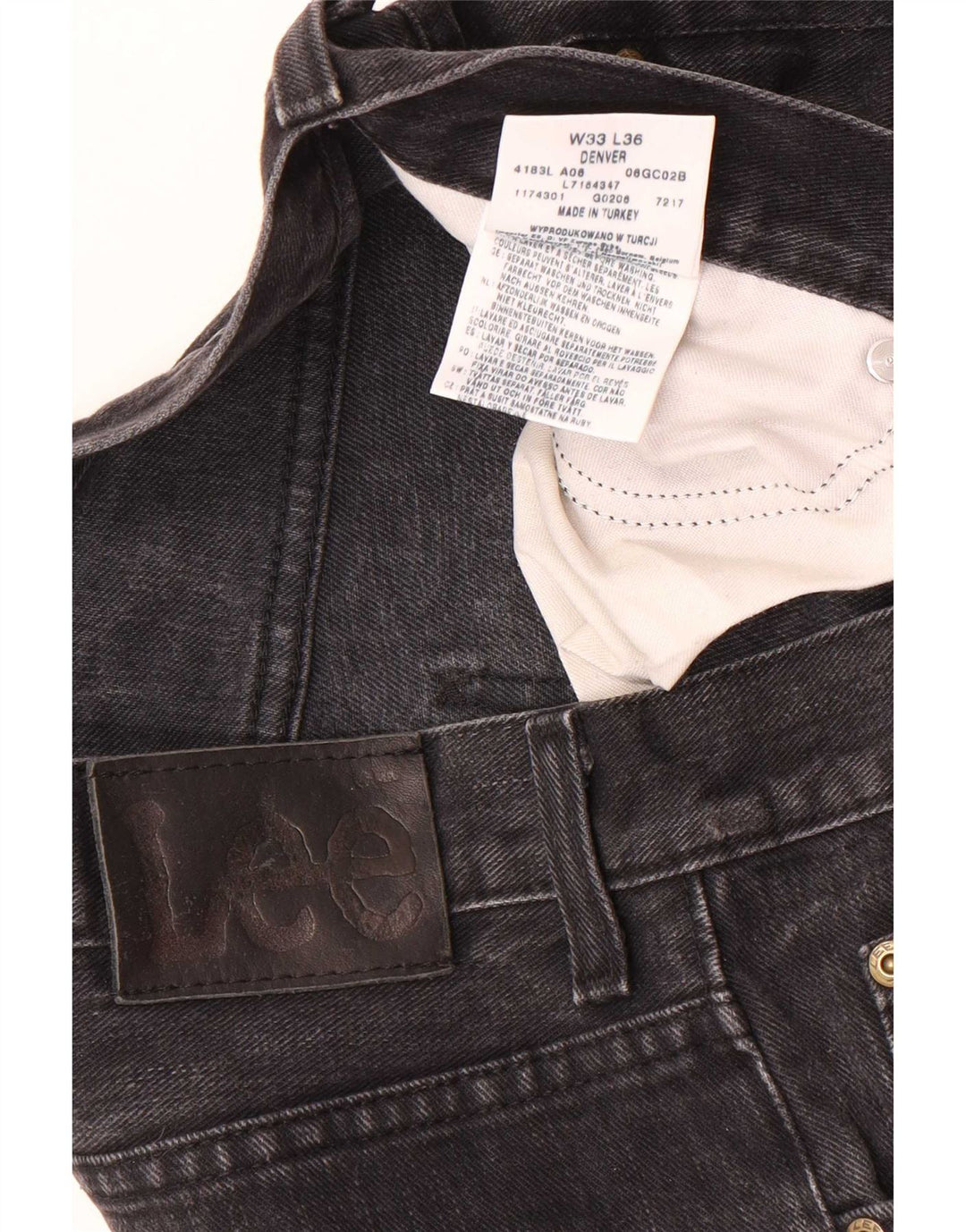 Lee Mens Denver Bootcut traperice W33 L36 crni pamuk