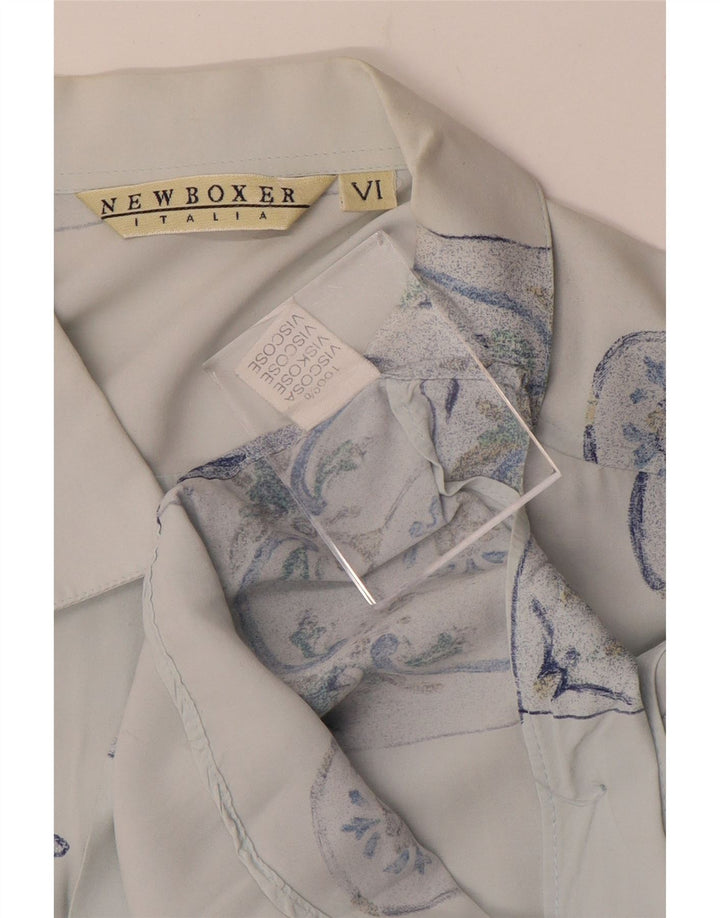 VINTAGE muška košulja XL plava geometrijska viskoza