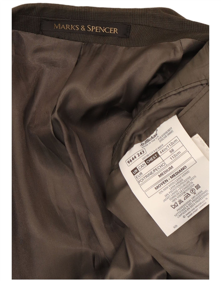 Marks & Spencer muški sako s dvostrukim kopčanjem UK 44 XL zeleni karirani