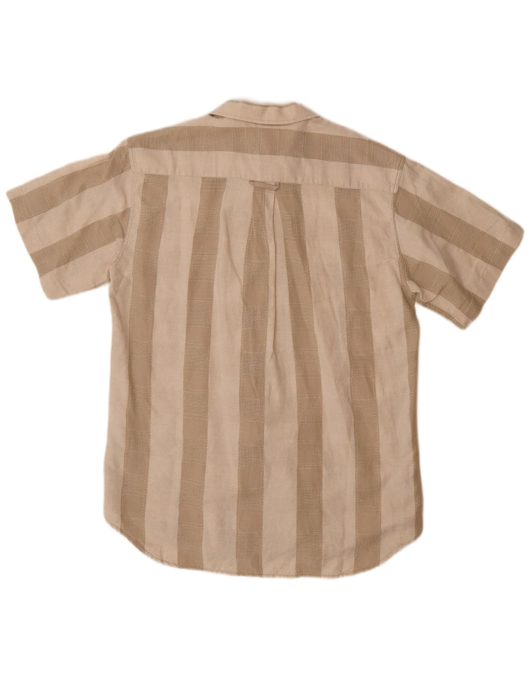 WALBUSCH Muška košulja kratkih rukava Veličina 39/40 srednje bež prugasto platno