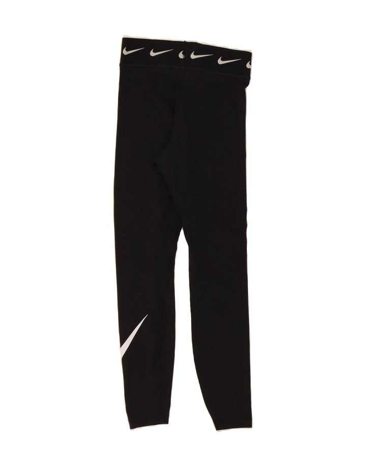 NIKE Womens Graphic Leggings UK 8 Small Black Cotton Vintage Nike and Second-Hand Nike from Messina Hembry 
