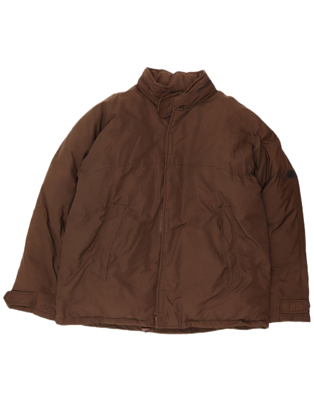 CALVIN KLEIN JEANS Muška podstavljena jakna s kapuljačom UK 42 XL Smeđi najlon