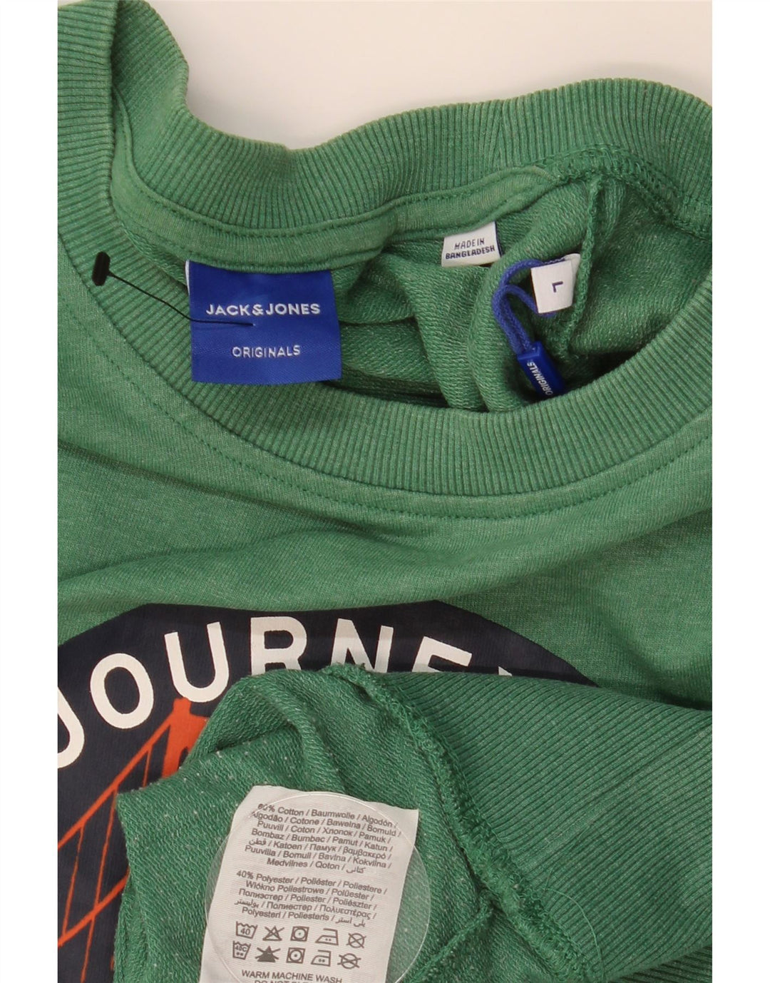 JACK & JONES Veliki zeleni pamuk muške majice s motivima