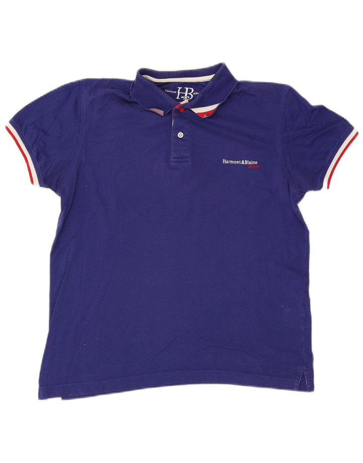 Harmont & Blaine muška polo majica Mala plava pamučna