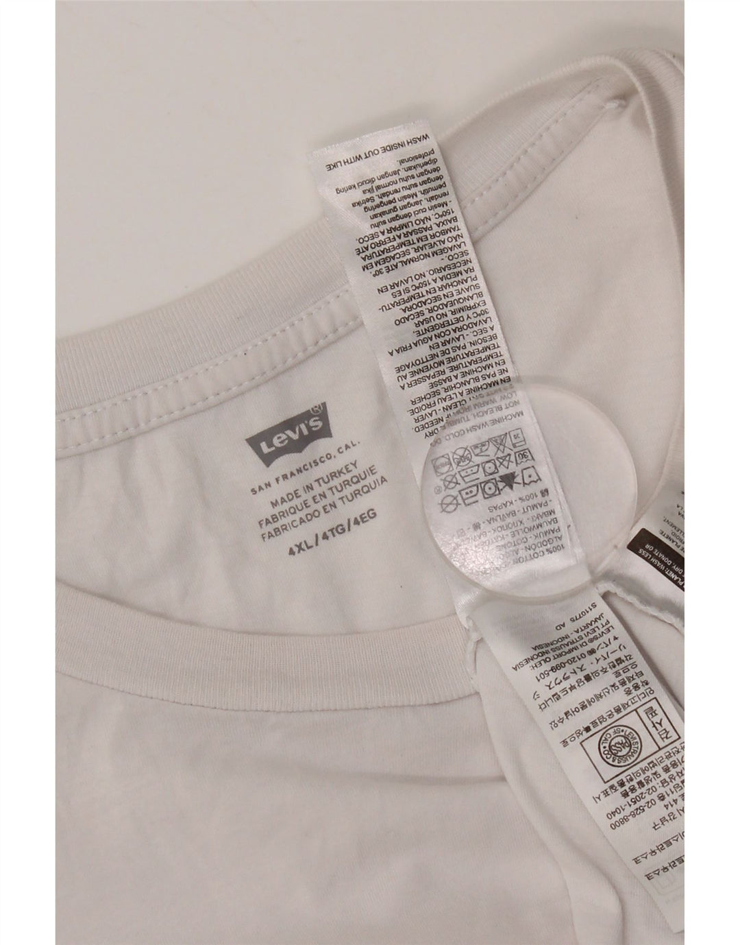 Levi's gornji dio majice s grafičkim motivima 4XL bijeli pamuk
