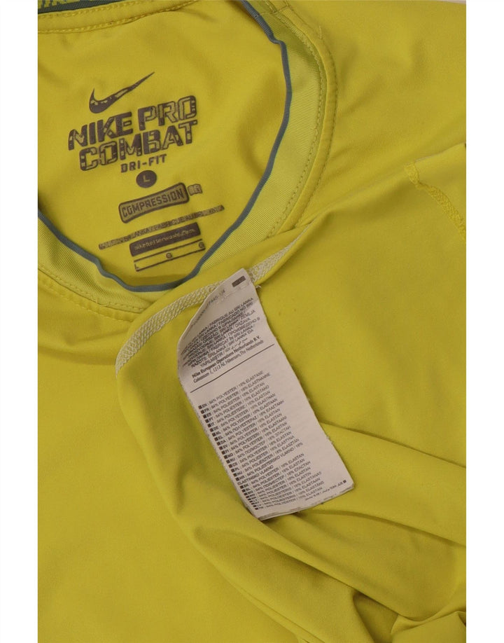 Nike Dri Fit majica kratkih rukava Velika žuta sportska poliesterska majica