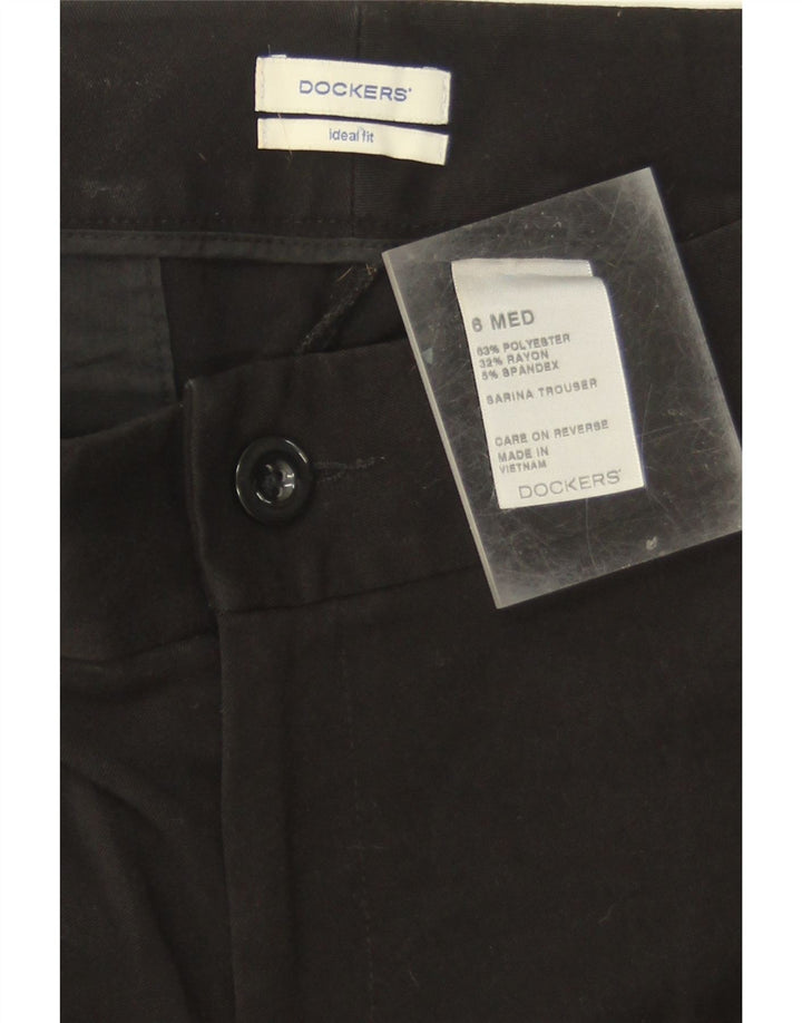 DOCKERS Womens Bootcut Chino Trousers US 6 Medium W32 L32 Black Polyester Vintage Dockers and Second-Hand Dockers from Messina Hembry 