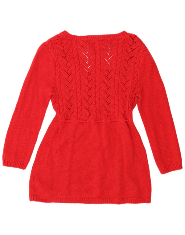 MICHAEL KORS Ženski džemper s 3/4 rukavima s lađastim izrezom UK 12 Srednje crvena