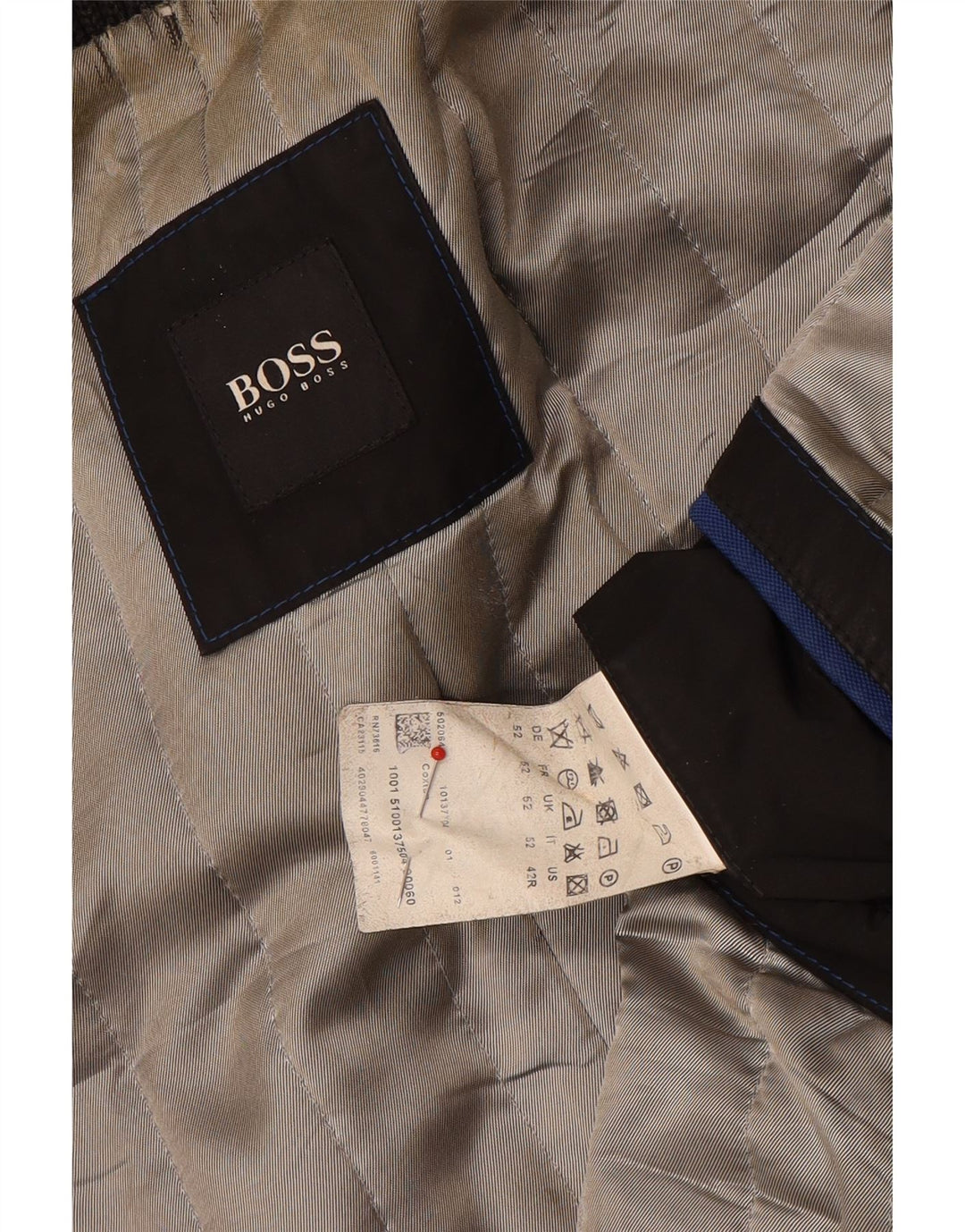Muški kaput Hugo Boss EU 52 XL siva vuna