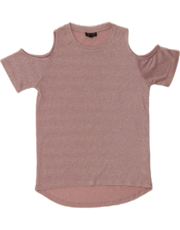 TOPSHOP Womens Blouse Top UK 10 Small  Pink Polyester Vintage Topshop and Second-Hand Topshop from Messina Hembry 