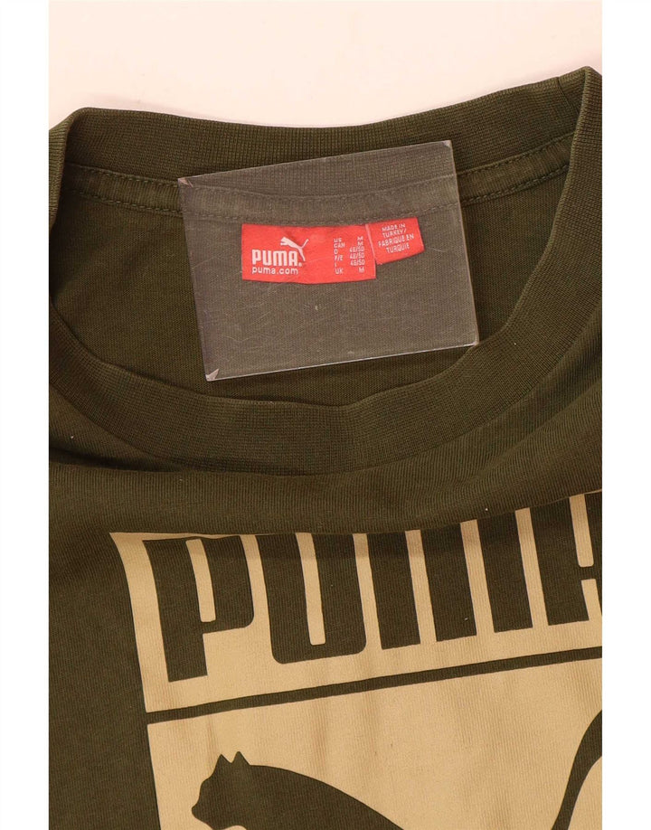 Puma muška majica s grafičkim motivima, srednji kaki
