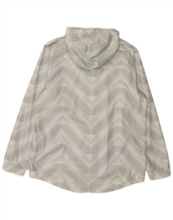 Adidas muška kišna jakna s kapuljačom UK 40 veliki sivi geometrijski poliester