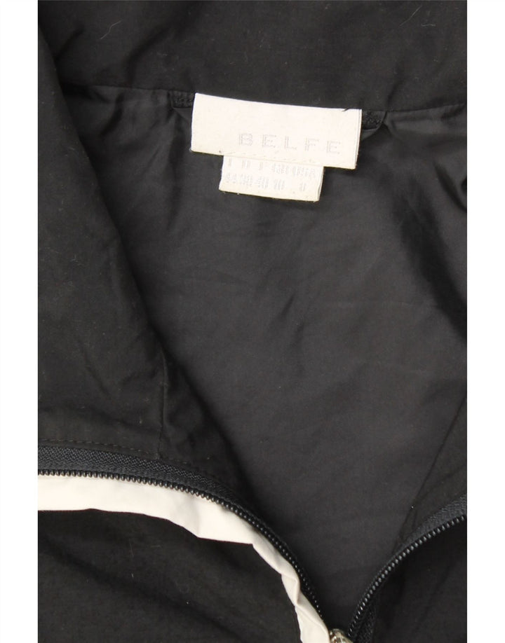 BELFE & BELFE Womens Pullover Rain Jacket UK 10 Small Black Polyester Vintage Belfe & Belfe and Second-Hand Belfe & Belfe from Messina Hembry 