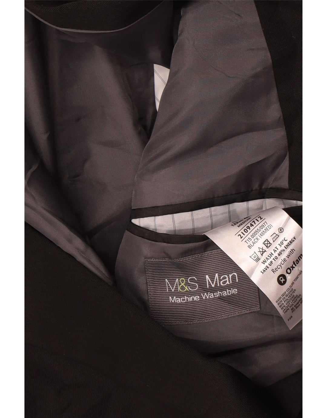 Marks & Spencer muška jakna sa 2 gumba UK 48 2XL crni poliester